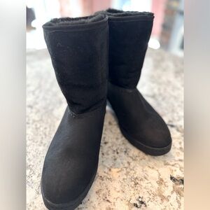 Sorel Black Suede Winter Boots